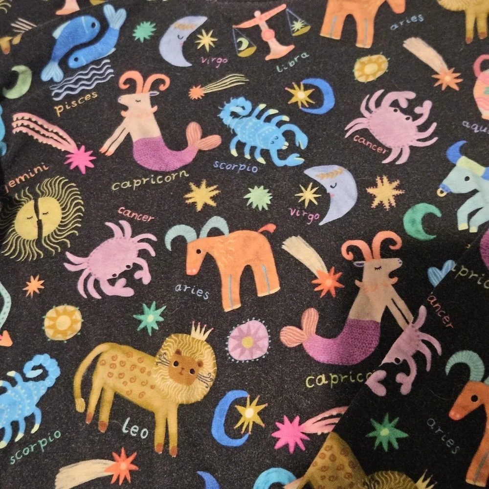 Little Sleepies Star Signs Bamboo Crewneck Sweatshirt Size 10 Zodiac Astrology
